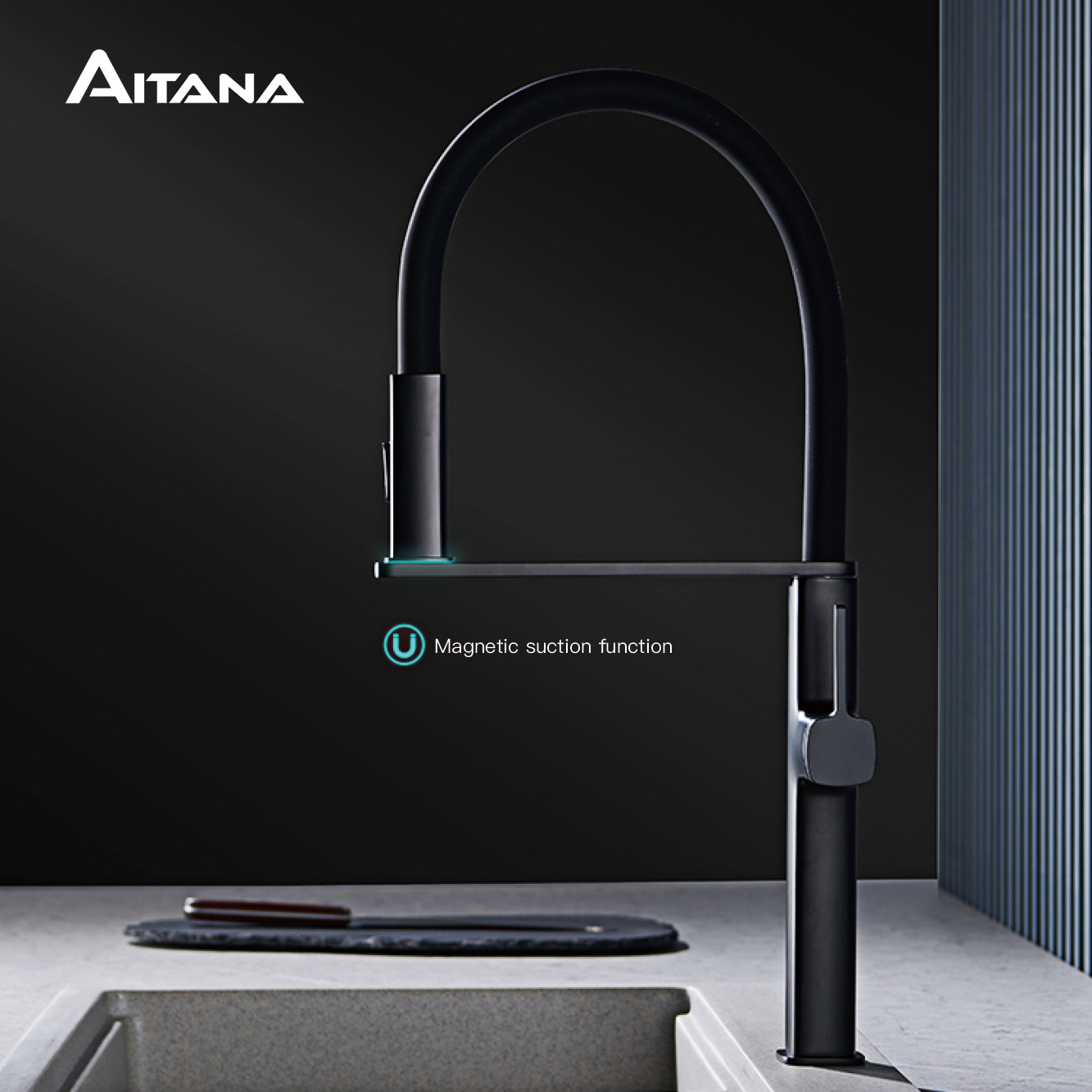 Kitchen Appliances Design - Keran dapur kuningan hitam mewah dengan