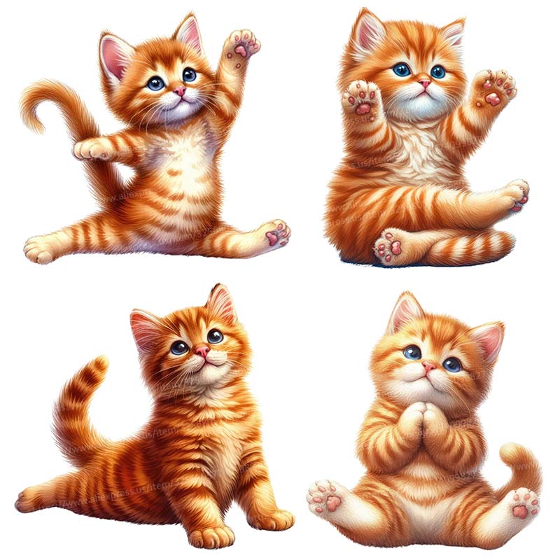 Kitchen Appliances Design - Stiker dinding kucing Yoga stiker dekorasi