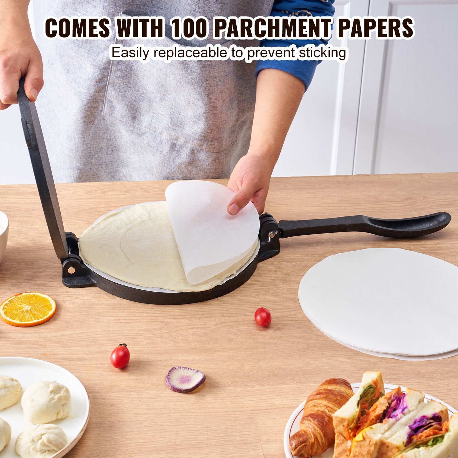 Tortilla Press Cast - Alat Press Tortilla, Pembuat Tortilla dan