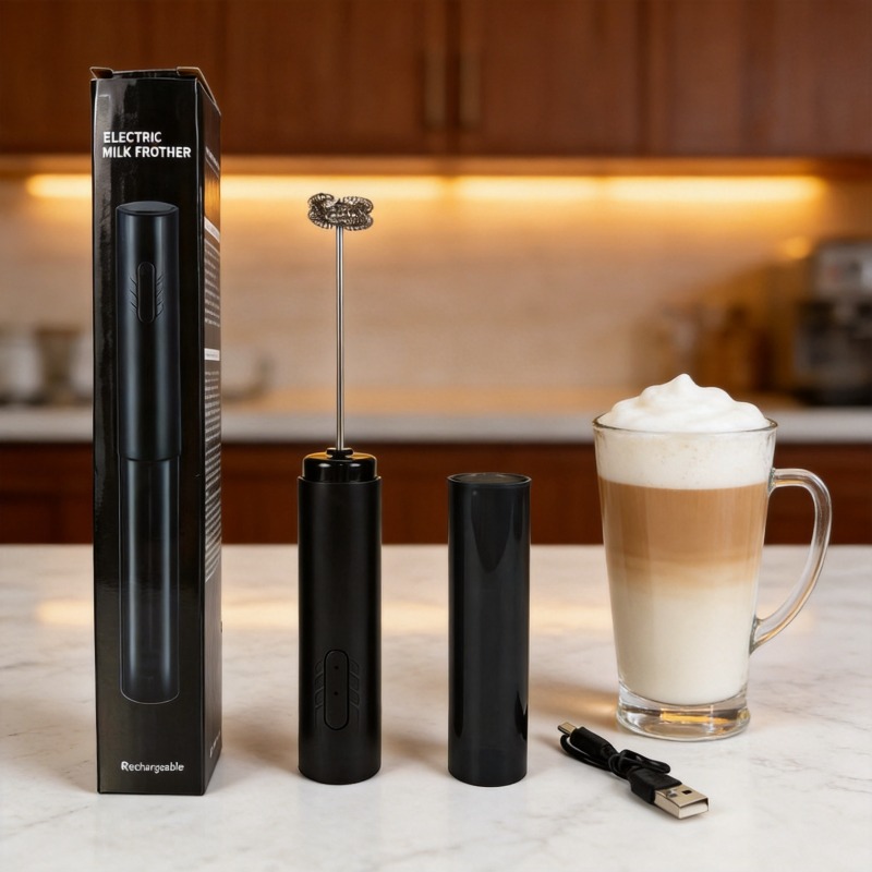 Milk Frother Automatic - Pengocok Susu Elektrik Portabel, Pengocok Telur,