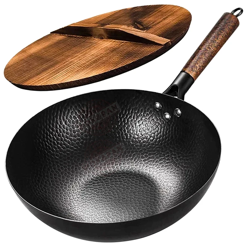 Wok Electric Flat - Wajan Baja Karbon 32 cm, Wajan