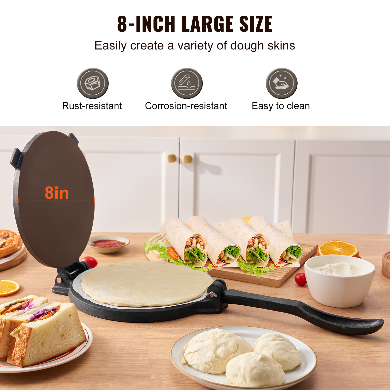 Alat Pencetak Tortilla Besar d - Tortilla Press Cast ulasan dan harga