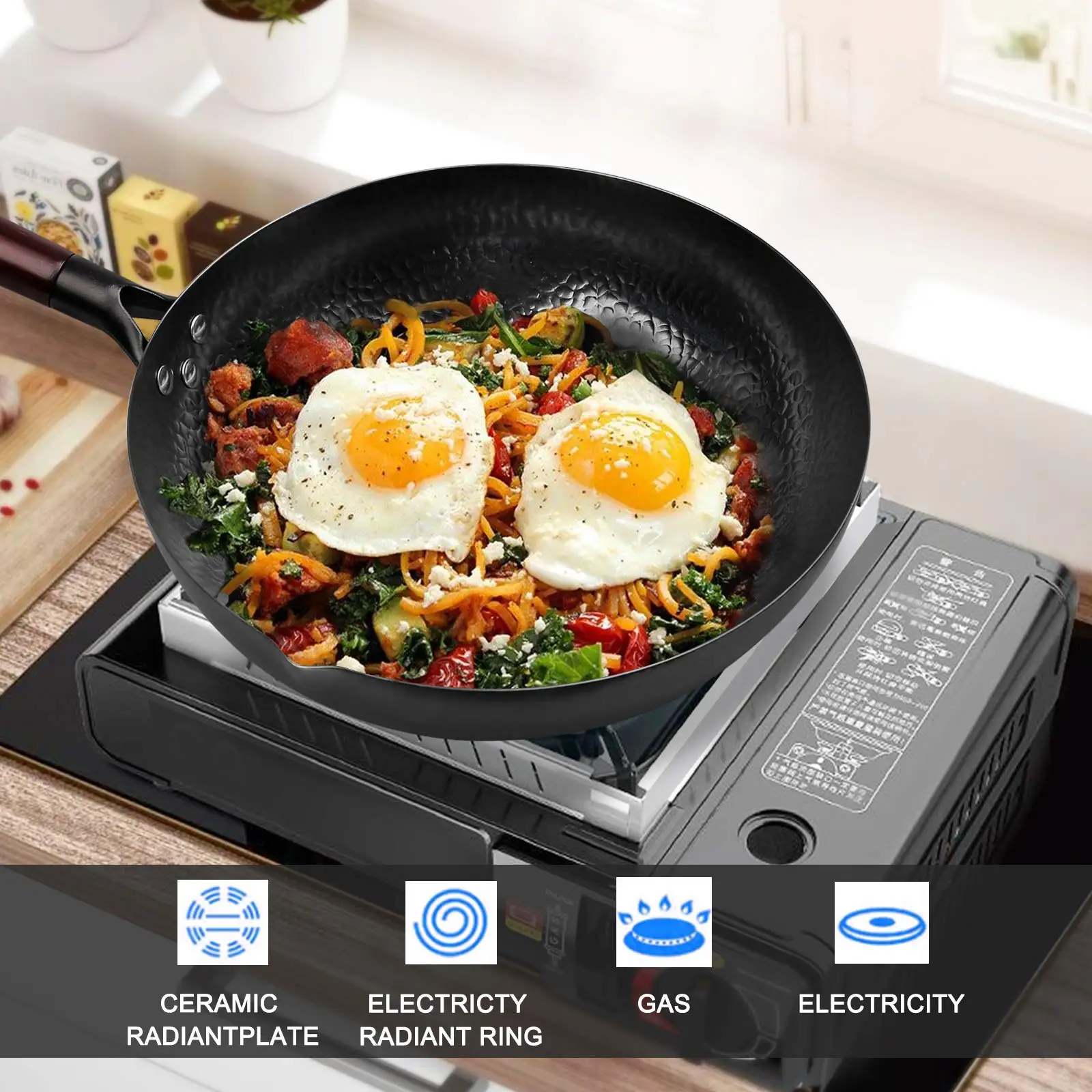 Wajan Baja Karbon, Wajan dan P - Wok Electric Flat ulasan dan harga