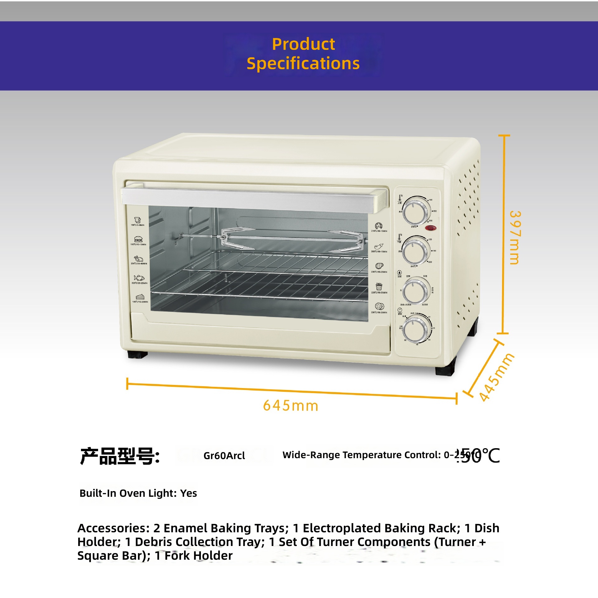 Oven Listrik 60L, Mesin Pemang - Kitchen Appliances Gift Ideas ulasan dan harga